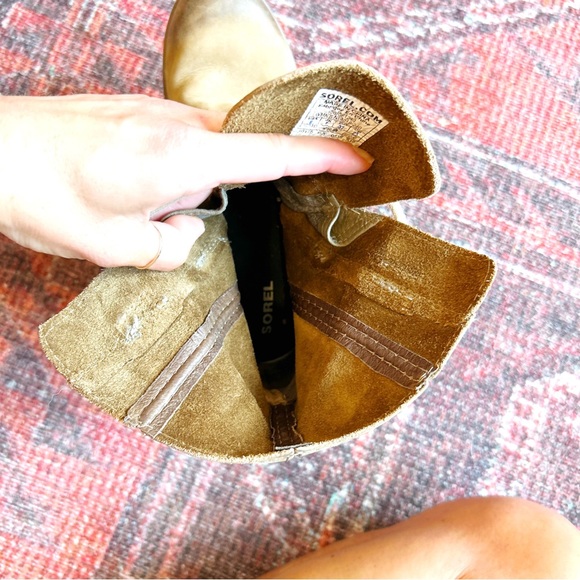 ✨Sorel Women's Joan Of Arctic Wedge Ash Brown Ankle-High Leather Rain Boot - Picture 7 of 11